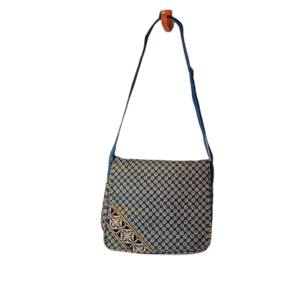 Vera Bradley Rivera Blue Spring 2008 Pattern Briefcase Messenger Bag